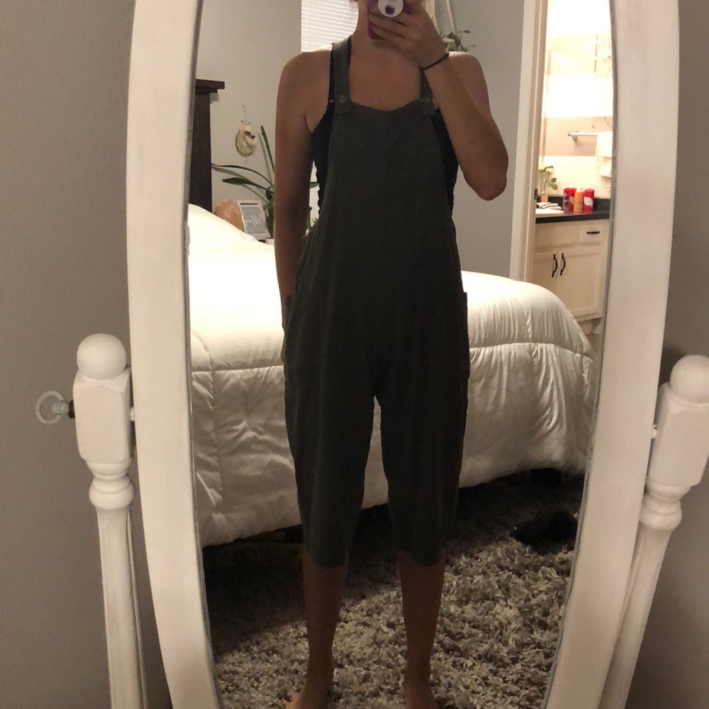 Army green overalls